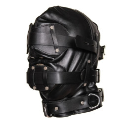 Leather Gag Hood Mask