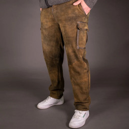 Lange Cargo Lederhose...