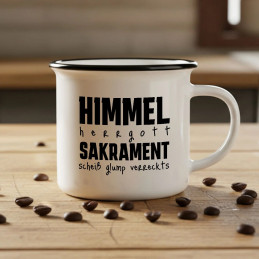 Emaille Kaffeetasse Haferl