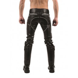 Mister B Leather FXXXer Jeans Black-White