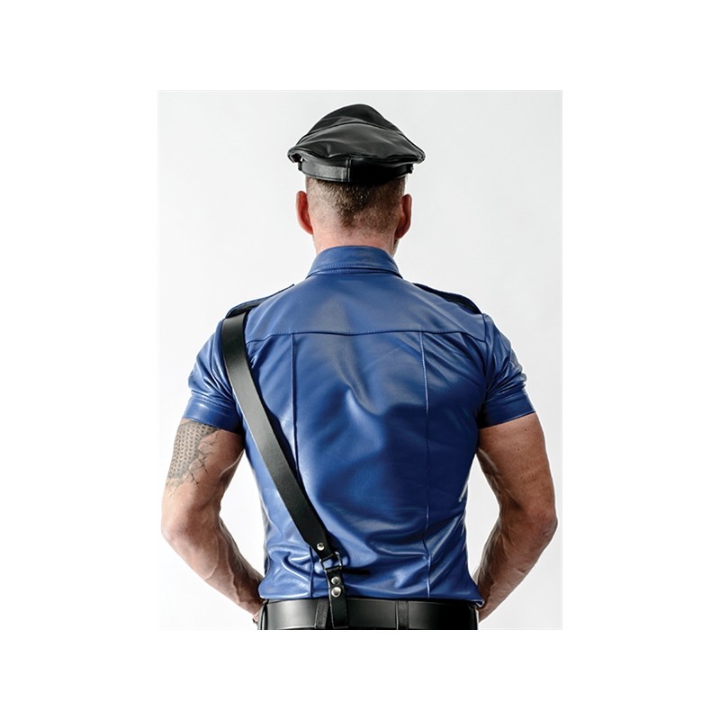 Mister B Sheep Leder Police Shirt Blue