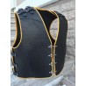 Schwarze Gladiator Weste mit gelben Kanten